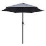GRADE A1 - 4 Seater Black Rope Wicker Outdoor Dining Set with Parasol