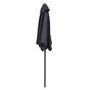 GRADE A1 - 4 Seater Black Rope Wicker Outdoor Dining Set with Parasol