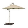 GRADE A1 - 8 Seater Beige Garden Corner Sofa Set with Rope Effect with Matching Dining Table and Parasol 