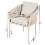 GRADE A1 - 4 Seater Beige Rope Round Garden Dining Set