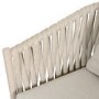 GRADE A1 - 4 Seater Beige Rope Round Garden Dining Set