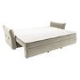 GRADE A1 - Beige Velvet 3 Seater Futon Sofa Bed with Storage - Gaia