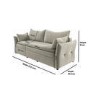 GRADE A1 - Beige Velvet 3 Seater Futon Sofa Bed with Storage - Gaia