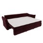 GRADE A1 - Burgundy Velvet 3 Seater Futon Sofa Bed with Storage - Gaia