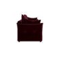 GRADE A1 - Burgundy Velvet 3 Seater Futon Sofa Bed with Storage - Gaia