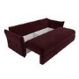 GRADE A1 - Burgundy Velvet 3 Seater Futon Sofa Bed with Storage - Gaia