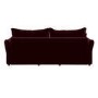 GRADE A1 - Burgundy Velvet 3 Seater Futon Sofa Bed with Storage - Gaia
