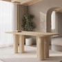 ONLY OPENED - Pillar Oak Dining Table -  Gianna