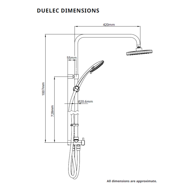 Triton ENVi 9.0kW Electric Shower With DuElec&reg; Shower Kit - Chrome