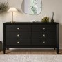 ONLY OPENED - Georgie 6 Drawer Chest In Black