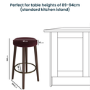 ONLY OPENED - Burgundy Velvet Kitchen Counter Bar Stool with Walnut Legs - Gatsby