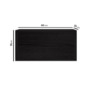 ONLY OPENED - Wide Black Floating Bedside Table with Storage - Hiro