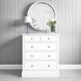 GRADE A1 - Harper White Solid Wood 2+3 Chest of Drawers