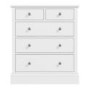 GRADE A3 - Harper Solid Wood 2+3 Chest of Drawers in White