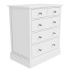 GRADE A1 - Harper White Solid Wood 2+3 Chest of Drawers