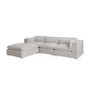 ONLY OPENED - Large Beige Boucle Reversible 4 Seater L Shaped Sofa - Hudson
