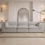 4 Seater Sofa and Love Seat Set in Beige Boucle - Hudson