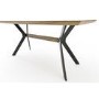 GRADE A1 - Issac Industrial Reclaimed Effect Wood Top Dining Table