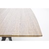 Industrial Dining Table in Wood Effect &amp; Black Metal - Isaac