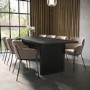 ONLY OPENED - Set of 2 Beige Velvet Curved Dining Chairs - Isla