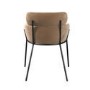 ONLY OPENED - Set of 2 Beige Velvet Curved Dining Chairs - Isla