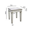 GRADE A1 - Mirrored Side Table with Gold Detailing- Jade Boutique