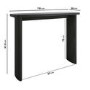 ONLY OPENED - Slim & Narrow Black Oak Console Table - Jarel