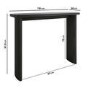 ONLY OPENED - Slim & Narrow Black Oak Console Table - Jarel