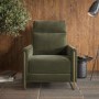 ONLY OPENED - Olive Green Velvet Electric Recliner Chair with USB - Joni