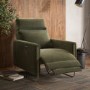 ONLY OPENED - Olive Green Velvet Electric Recliner Chair with USB - Joni