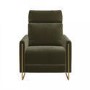 ONLY OPENED - Olive Green Velvet Electric Recliner Chair with USB - Joni