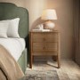 ONLY OPENED - Solid Pine Wood 2 Drawer Bedside Table - Josephine