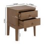 ONLY OPENED - Solid Pine Wood 2 Drawer Bedside Table - Josephine