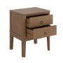 ONLY OPENED - Solid Pine Wood 2 Drawer Bedside Table - Josephine