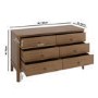 ONLY OPENED - Solid Pine Wood Chest of 6 Drawers - Josephine
