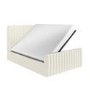 GRADE A1 - Cream Fabric Double Side-Lift Ottoman Bed - Khloe