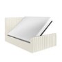 GRADE A1 - Cream Fabric Double Side-Lift Ottoman Bed - Khloe