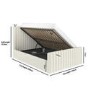 GRADE A1 - Cream Fabric Double Side-Lift Ottoman Bed - Khloe