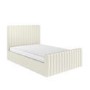 GRADE A1 - Cream Fabric Double Side-Lift Ottoman Bed - Khloe