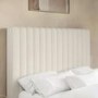 GRADE A1 - Cream Fabric Double Side-Lift Ottoman Bed - Khloe