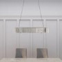Large Grey Smoked Glass Bar Pendant Light