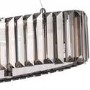 GRADE A1 - Box Opened Oval Ceiling Light with Smoked Crystals