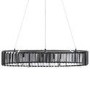 GRADE A1 - Box Opened Oval Ceiling Light with Smoked Crystals
