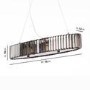 GRADE A1 - Box Opened Oval Ceiling Light with Smoked Crystals