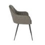 ONLY OPENED - Set of 2 Dove Grey Faux Leather Tub Dining Chairs - Logan