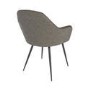 ONLY OPENED - Set of 2 Dove Grey Faux Leather Tub Dining Chairs - Logan