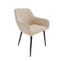 GRADE A1 - Set of 2 Beige Fabric Tub Dining Chairs - Logan