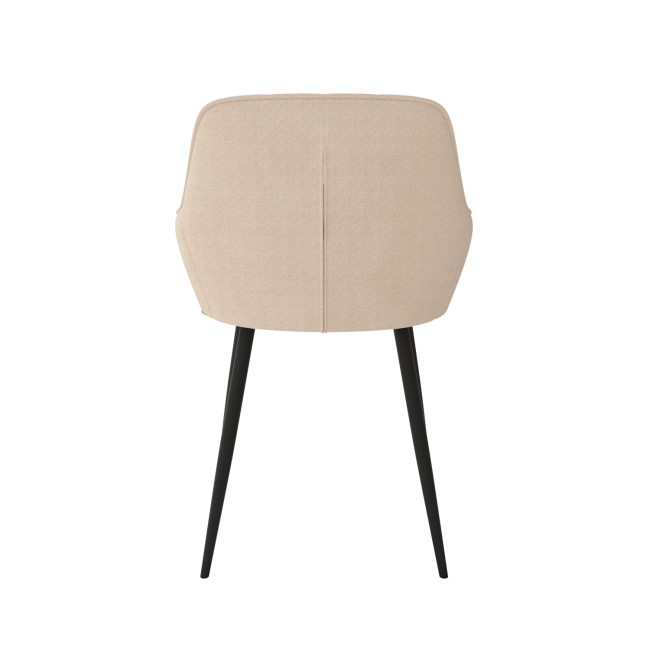 ONLY OPENED - Set of 2 Beige Fabric Tub Dining Chairs - Logan