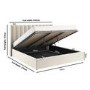 ONLY OPENED - Cream Velvet Super King Ottoman Bed With Winged Headboard - Maddox