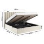 ONLY OPENED - Cream Velvet Super King Ottoman Bed With Winged Headboard - Maddox